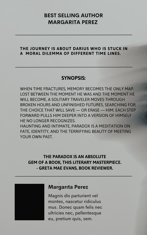 Futuristic Book cover (front and back)